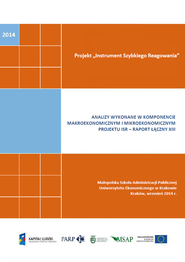 Analizy wykonane w komponentach mikroekonomicznym  i makroekonomicznym projektu ISR – XIII raport łączny