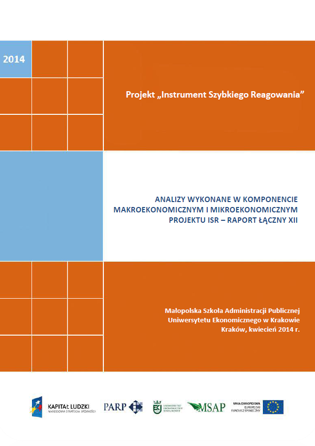 Analizy wykonane w komponentach mikroekonomicznym  i makroekonomicznym projektu ISR – XII raport łączny