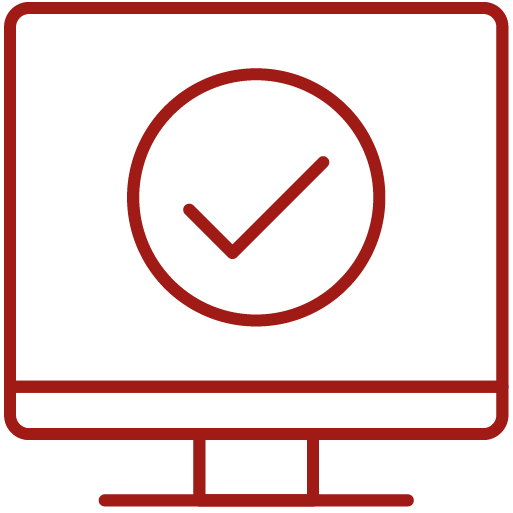 krok 5 znak checked na monitorze