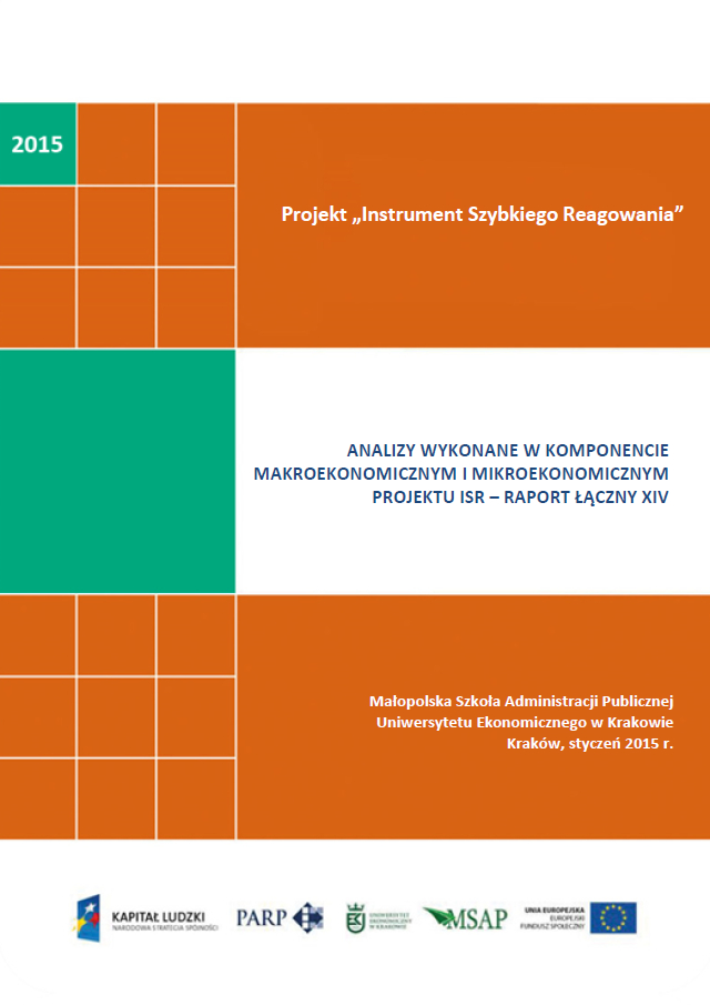 Analizy wykonane w komponentach mikroekonomicznym  i makroekonomicznym projektu ISR – XIV raport łączny